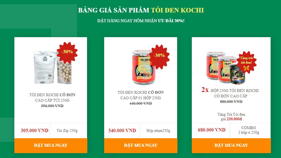 Mua Tỏi đen KOCHI ở đâu giá bao nhiêu