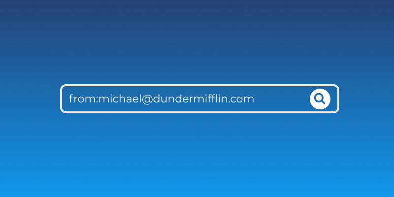 Searchbar to display emails by Sender