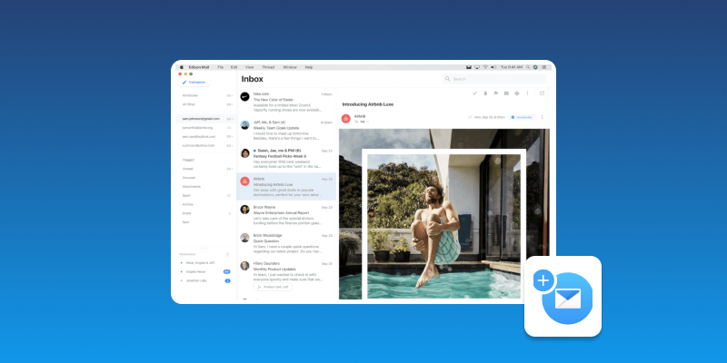 Screenshot of Edison Mail Email Client