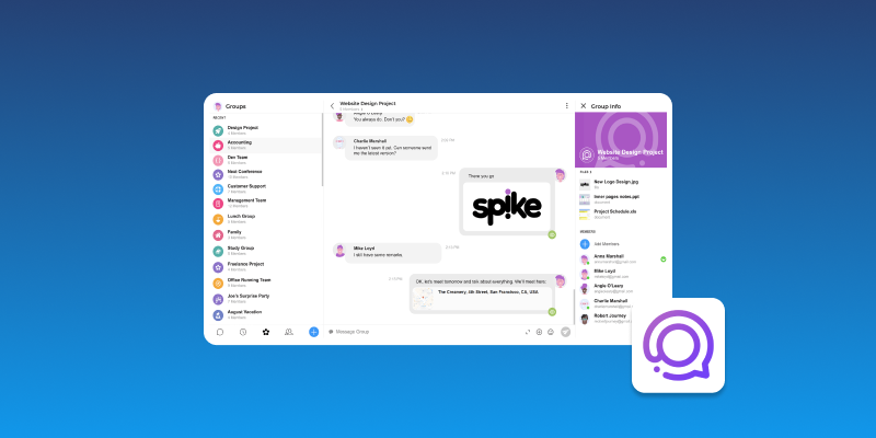 Screenshot of Spike Email Client
