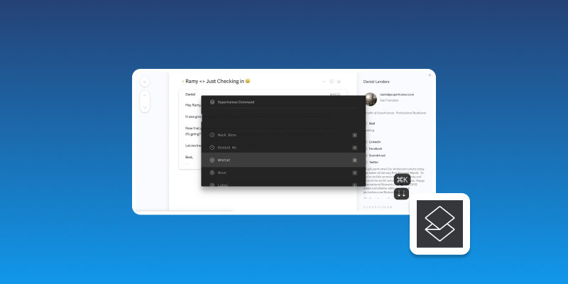 Screenshot of Superhuman Email Client
