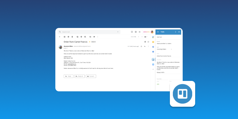 Screenshot of Trello Email Kanban Board