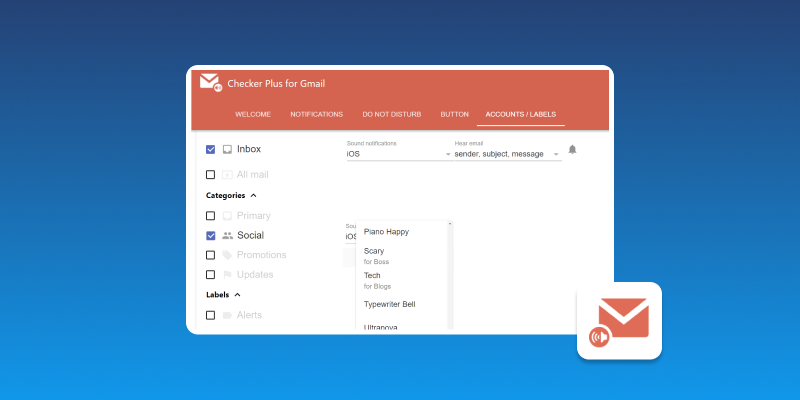 Screenshot of Checker Plus for Gmail