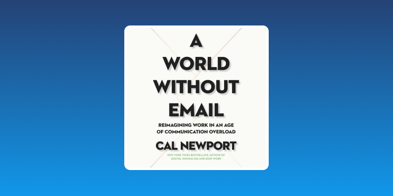 Book Cover for A World Without Email