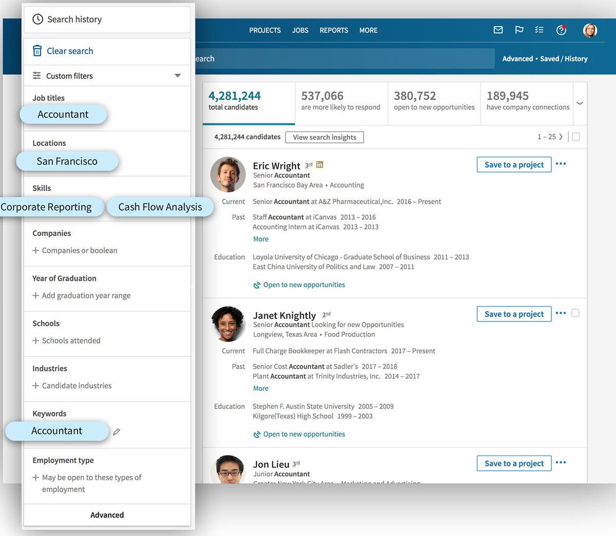 Multi purpose search interface