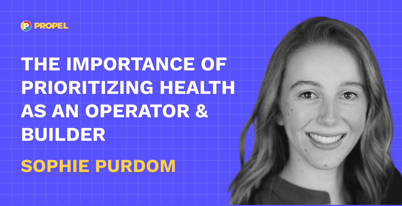The importance of prioritizing health as an operator & builder