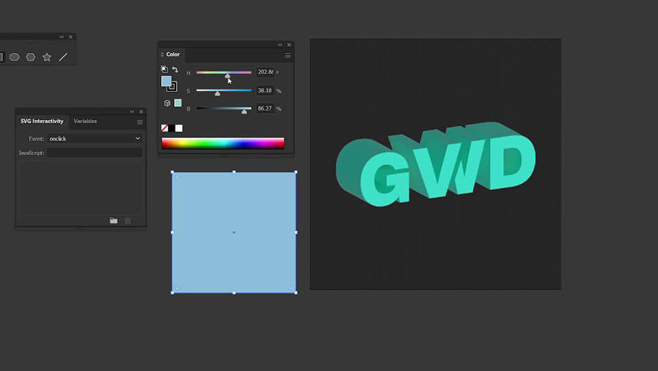 Respresentation of Hue's in Illustrator