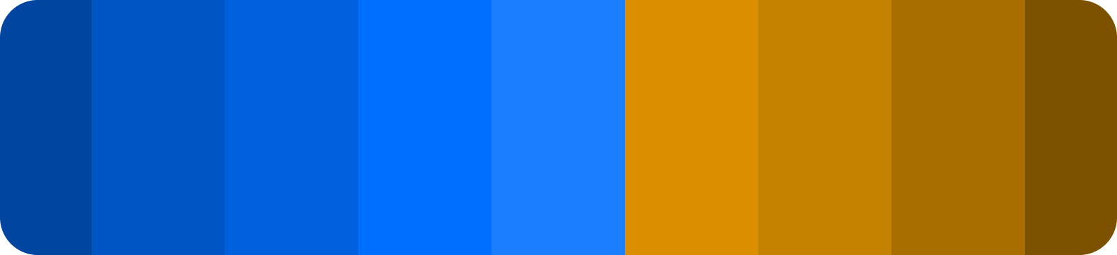 Complementary color palette example