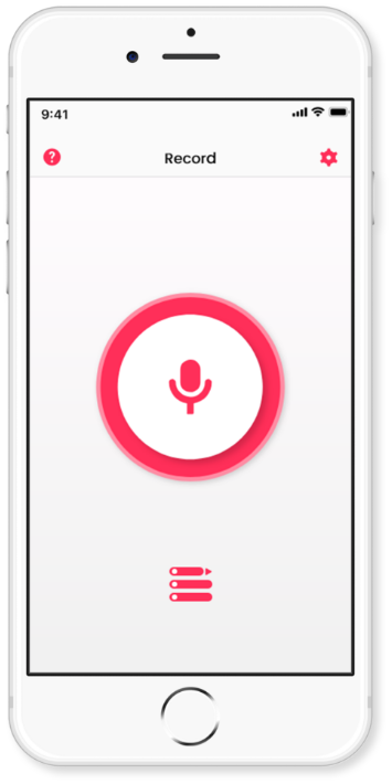 Call Recorder iOS app mockup mobile