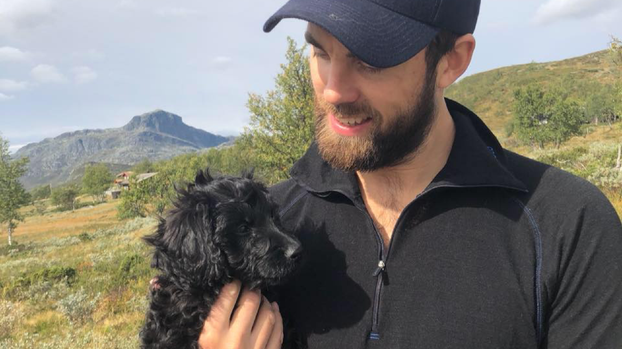 Håvard and his pet, Willy