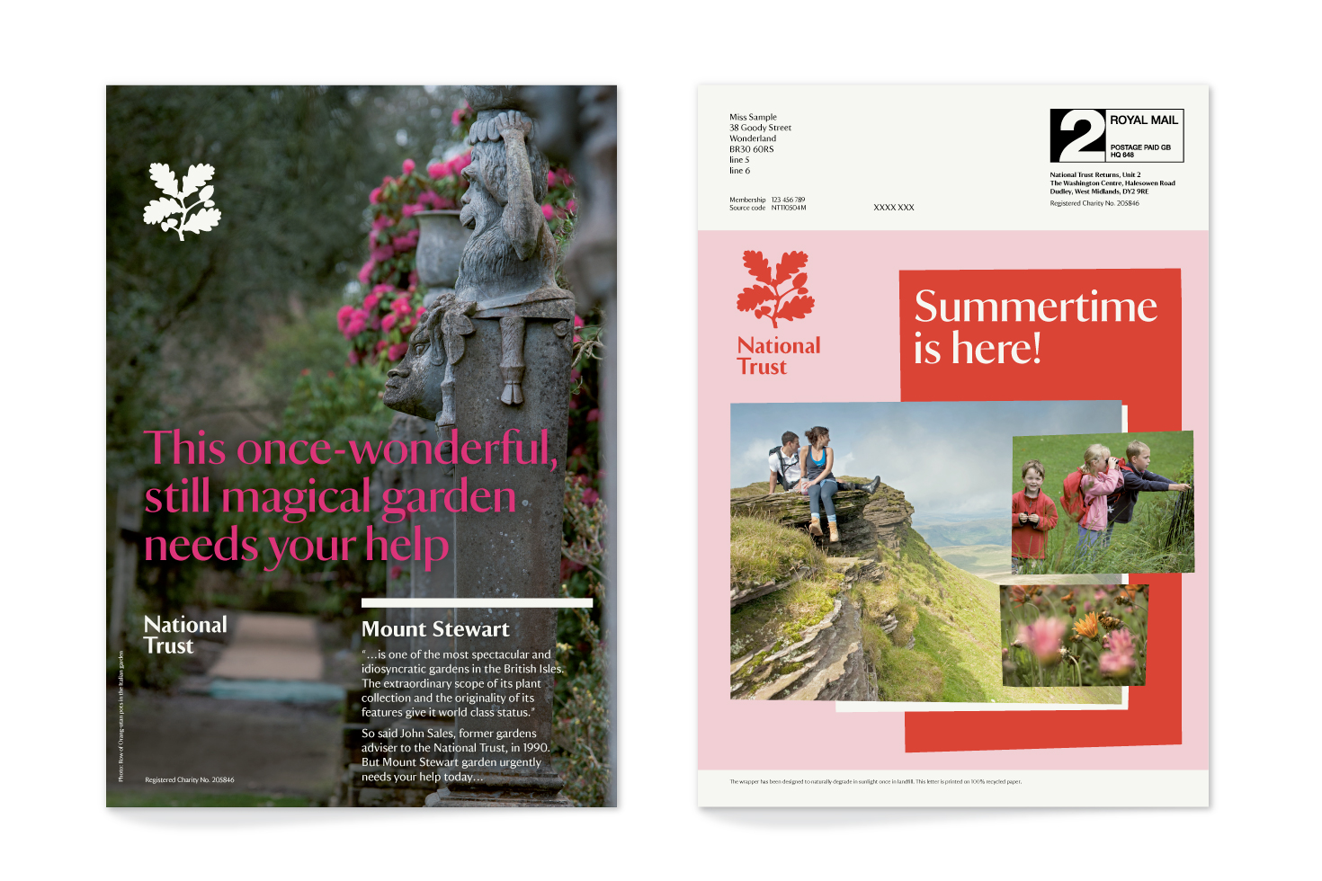 National Trust poster and mailing
