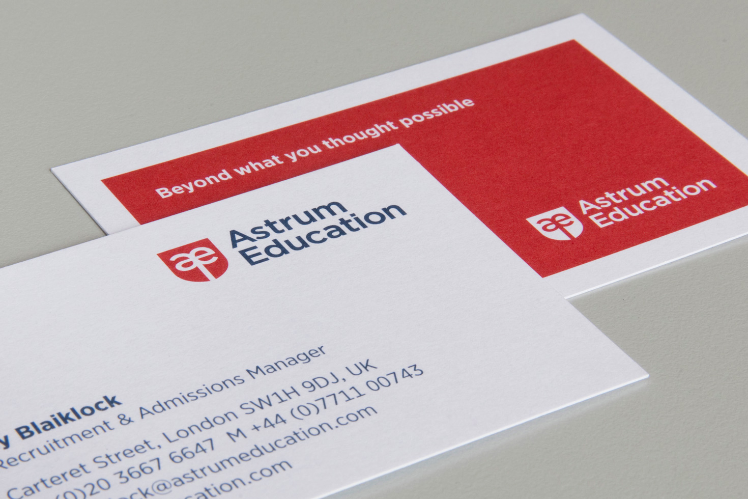 Astrum Education business card
