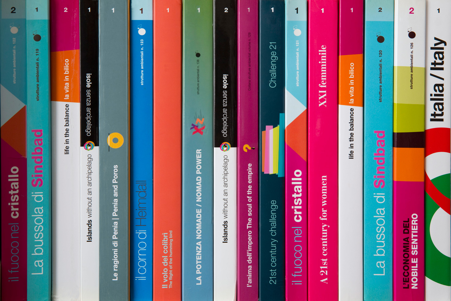 Spines of books