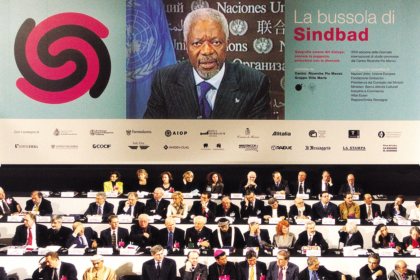 Kofi Annan speaking at conference