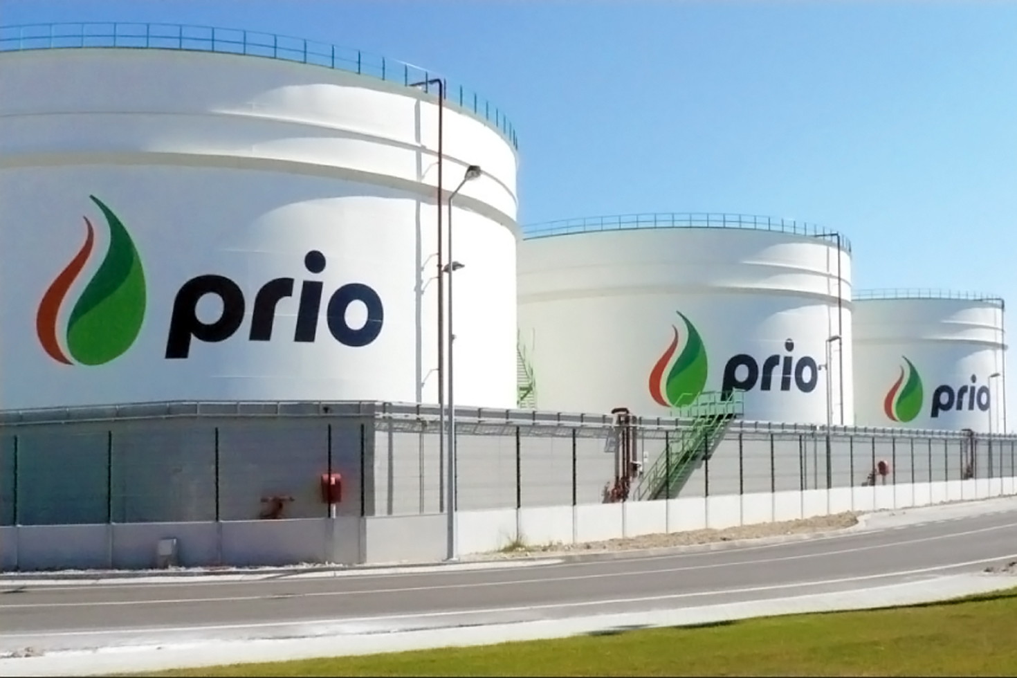 Prio logo on storage tank