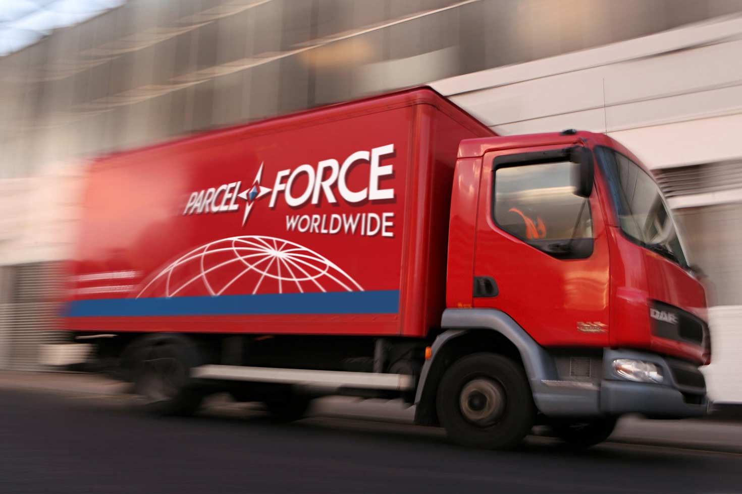 Parcelforce logo on truck