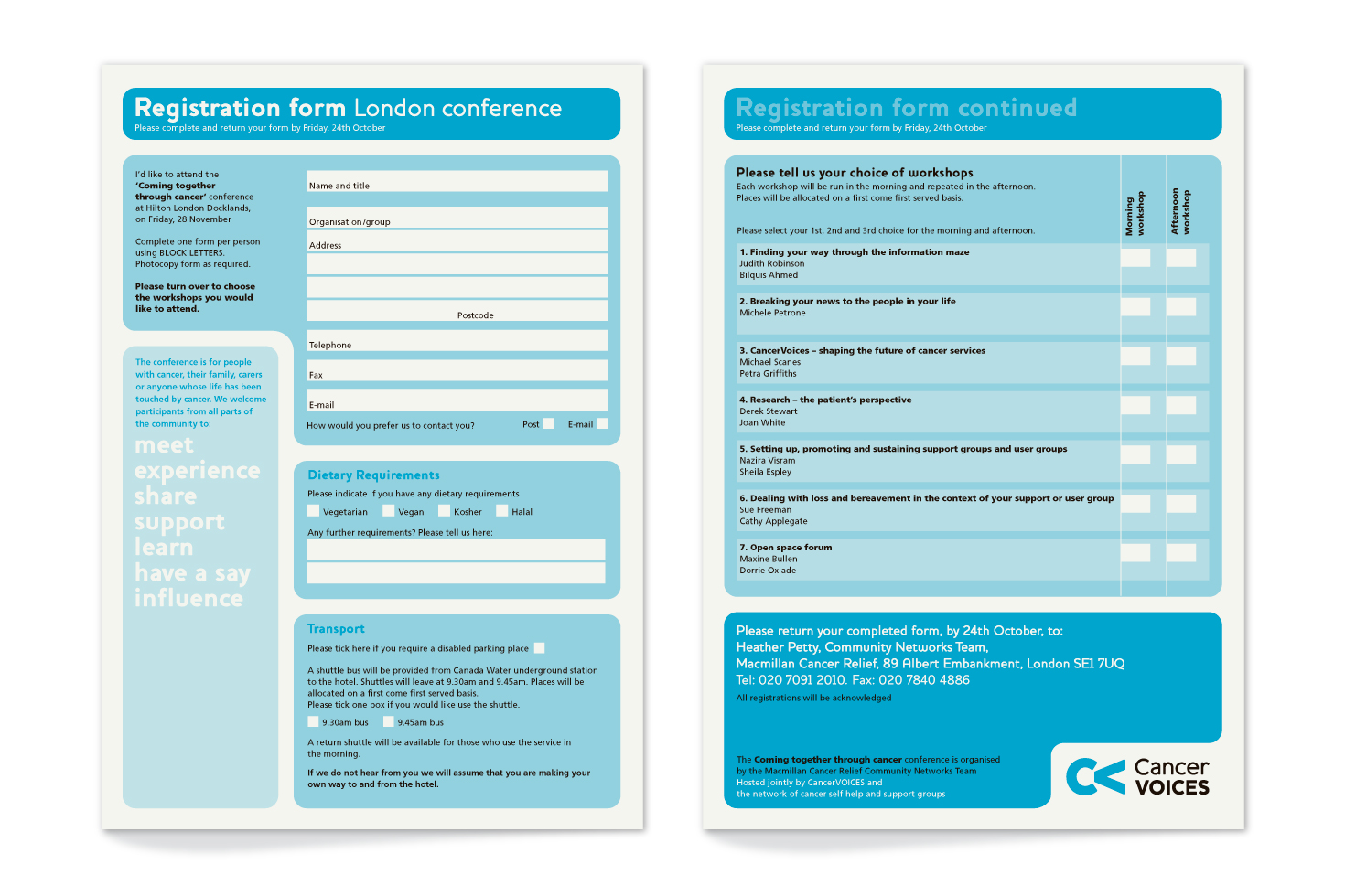 CancerVOICES forms