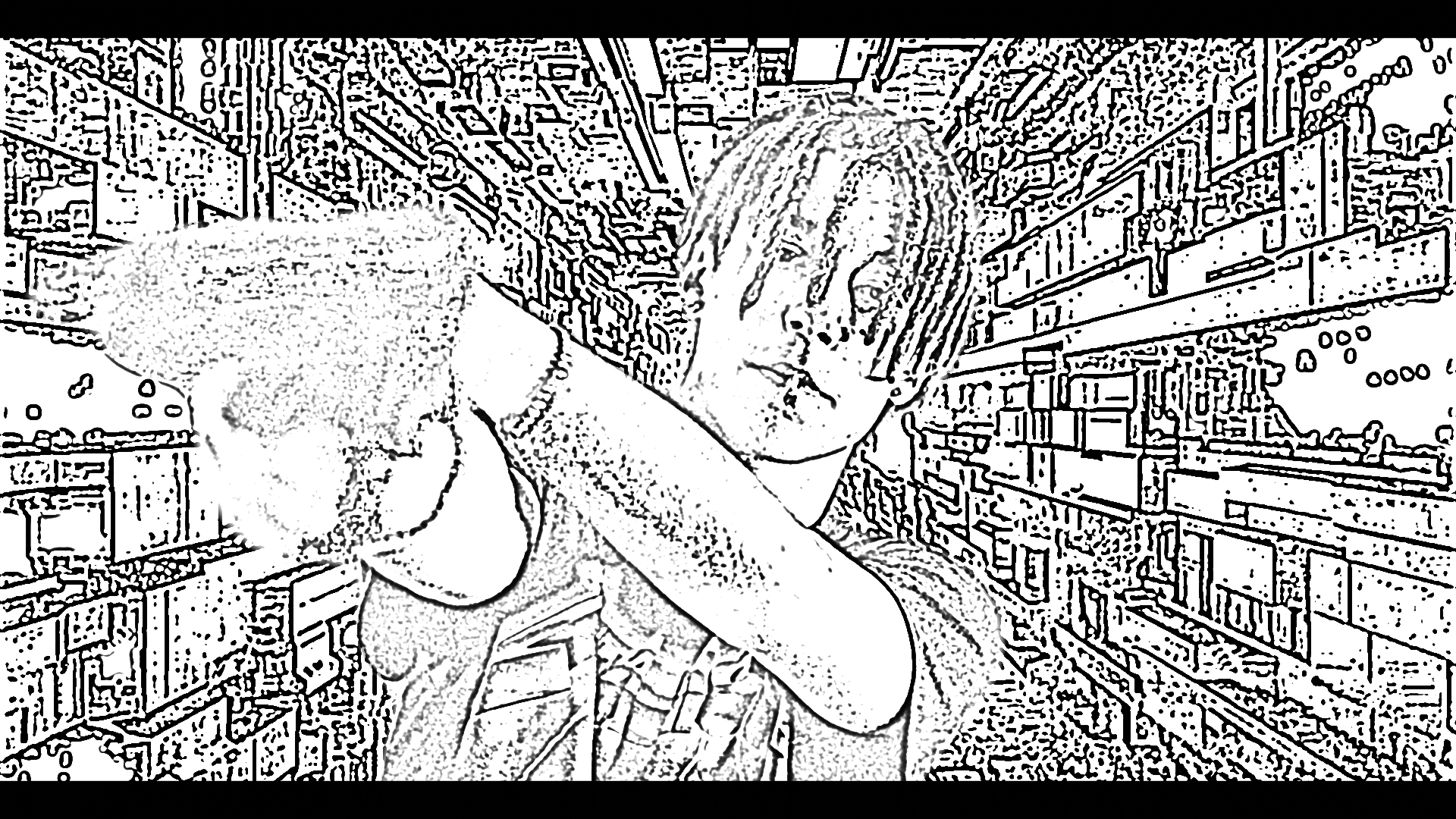 trap video effetto cartoon