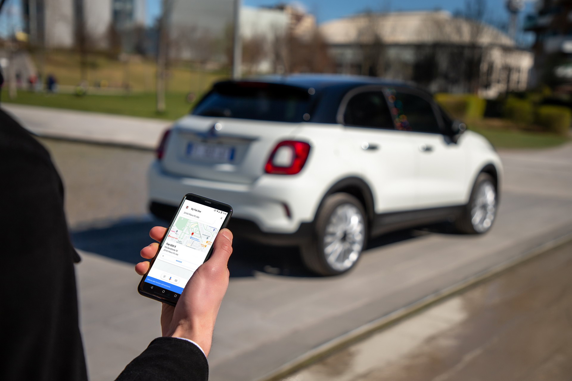 fiat 500 google maps