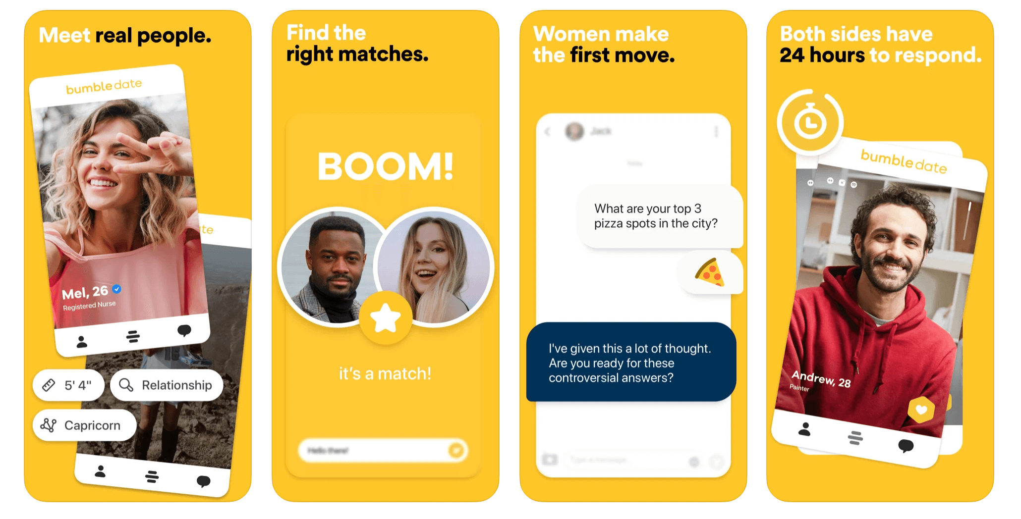 Bumblebff app screenshots