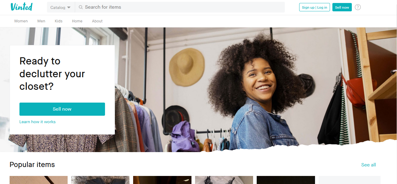 Vinted website screenshot