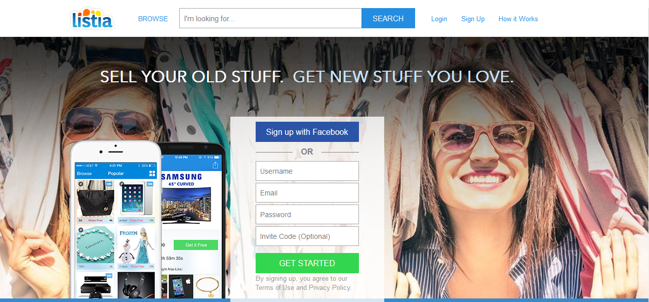 Listia website screenshot