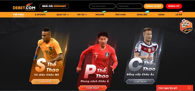 cá cược thể thao hấp dẫn tại Debet