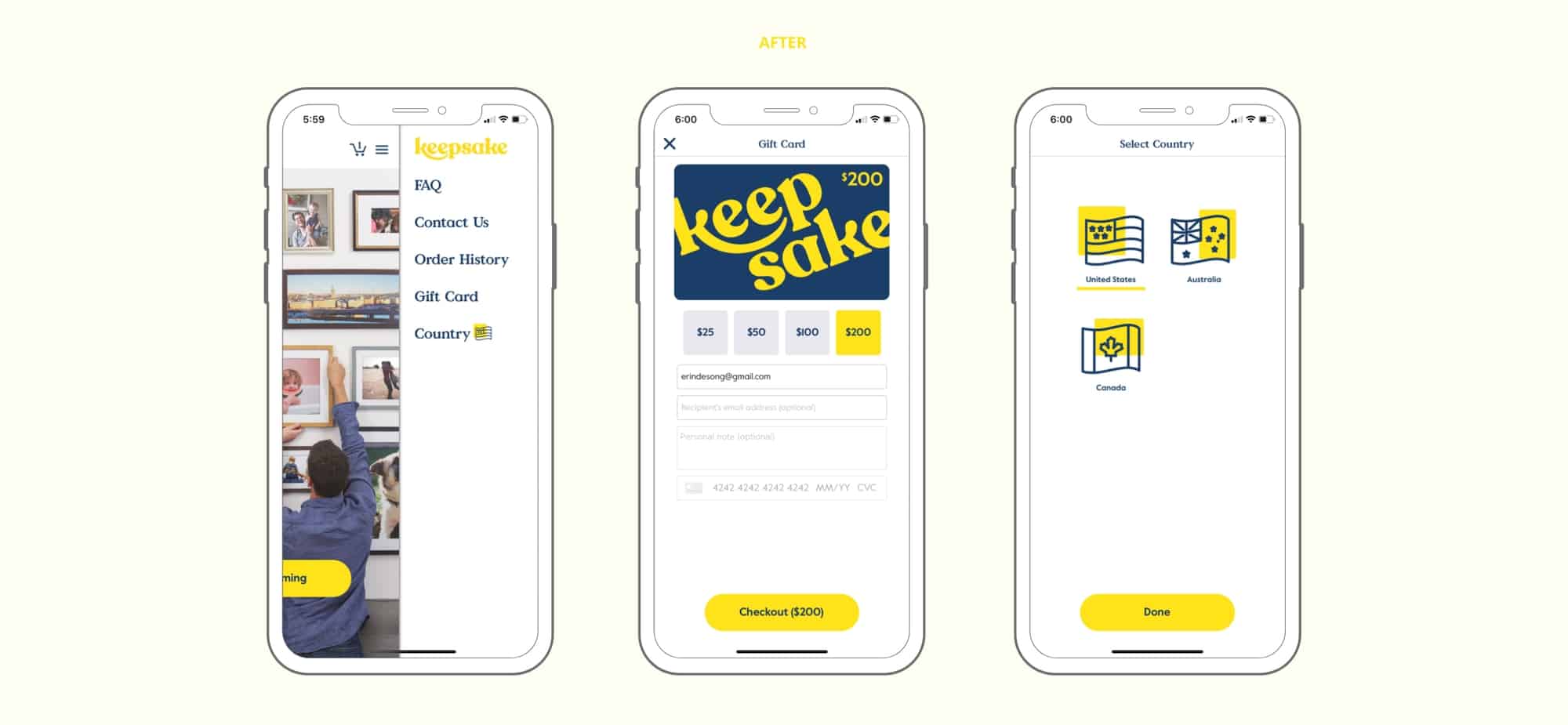 erindesong Keepsake App Redesign