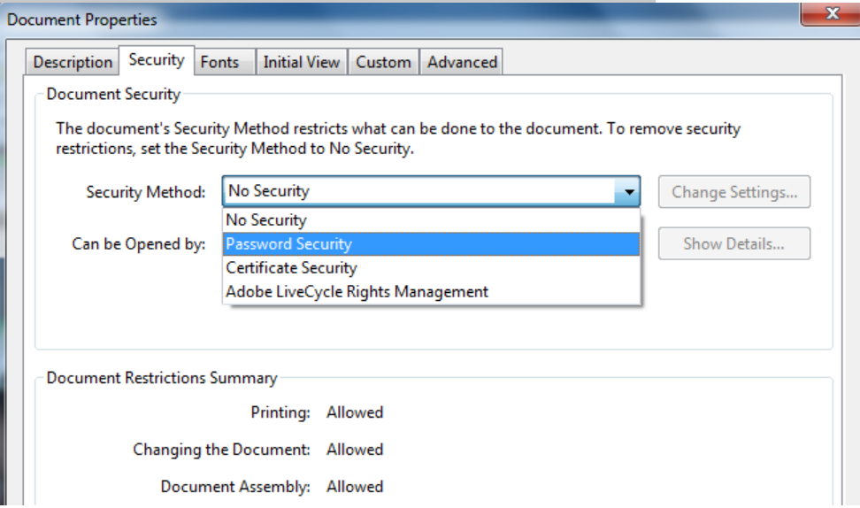 screen of security lab to encrypted PDF file