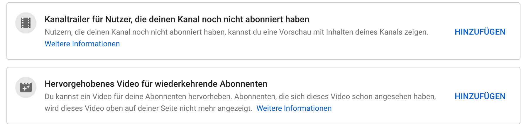 Die Möglichkeiten Abonnenten und nicht Abonnenten unterschiedliche Videos auf der Startseite anzuzeigen.