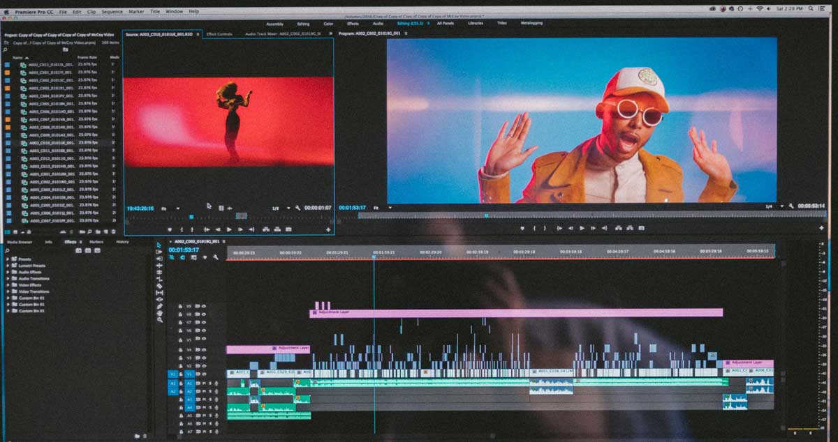 Eine Timeline in Premiere Pro