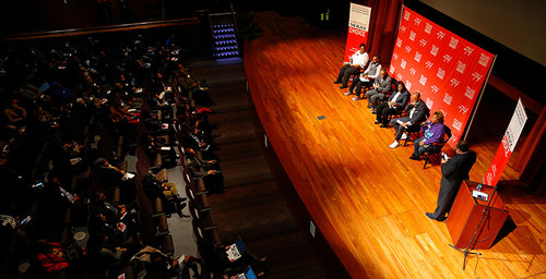 Roland Martin moderates the panel for "Is School Choice the Black Choice" at Morehouse College