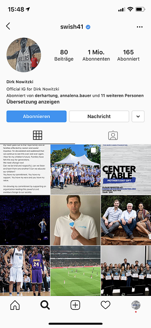 Blauer Haken - Instagram