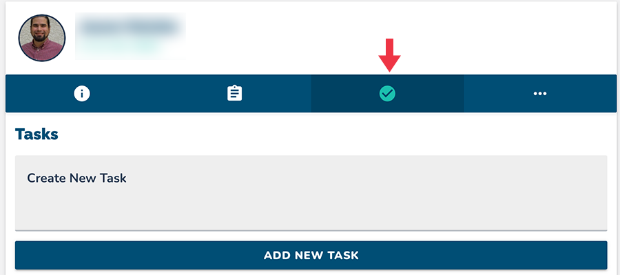Creating Tasks in a Contact profile