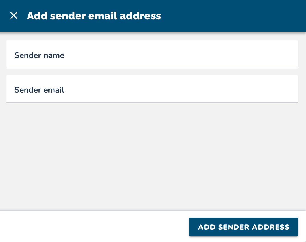 Add Sender Email