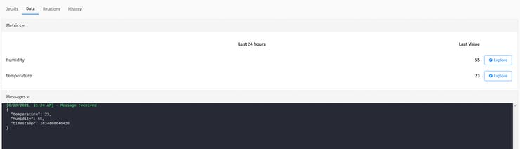 Resource data on Waylay IO