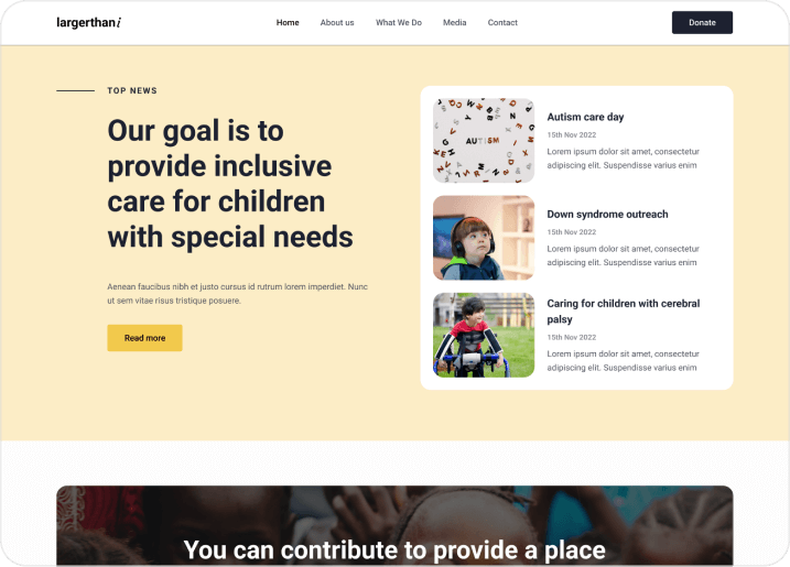Non-profit Website Template preview 2