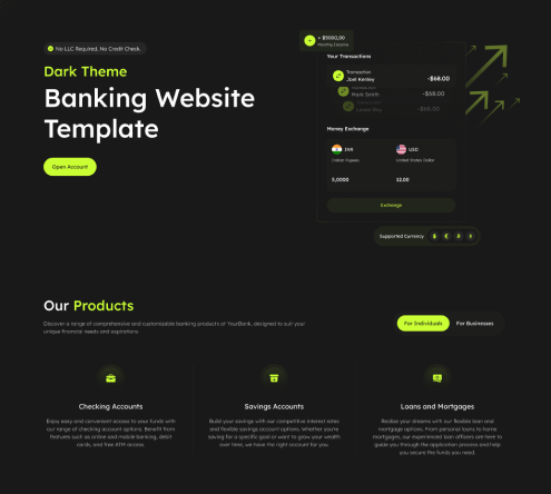 Dark Theme Website