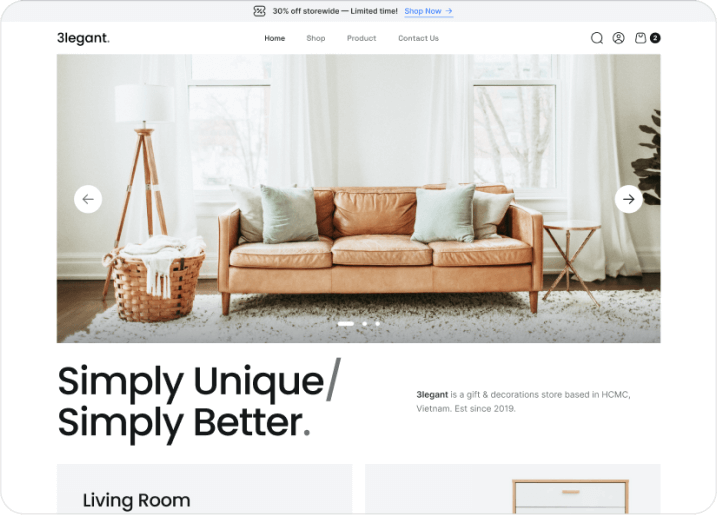 Elegant eCommerce Store preview 2