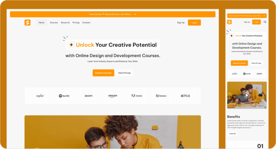 Online Course Website preview 3