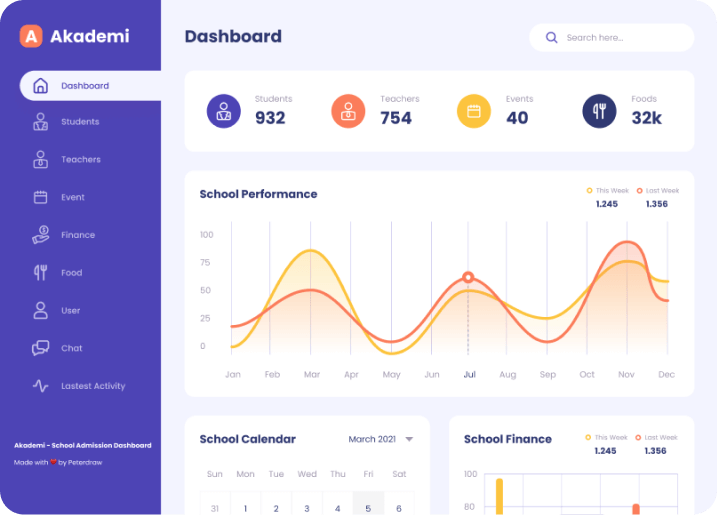 School Admissions Dashboard preview 2