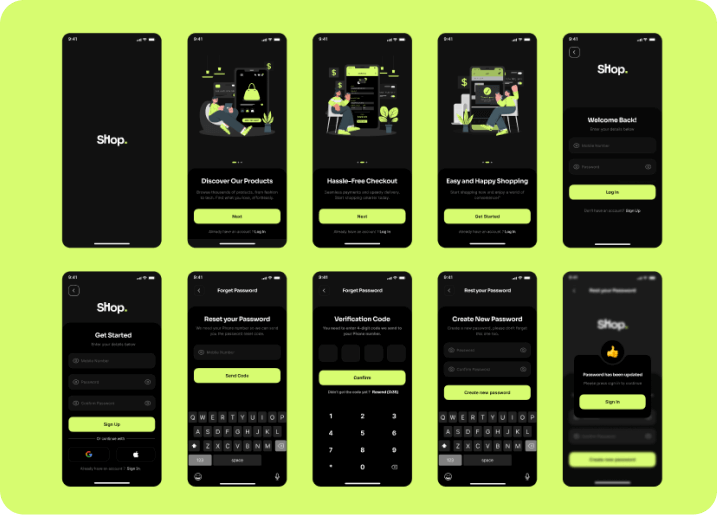 eCommerce Onboarding and Login preview 2