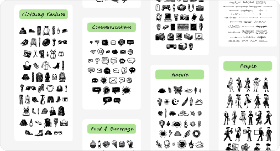 Hand Drawn Illustration Pack preview 3