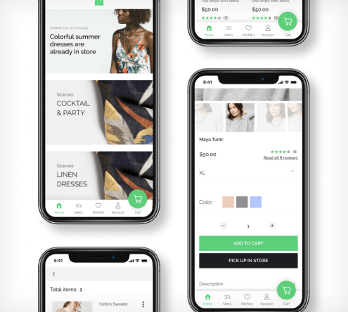 Mobile Shopping App Design