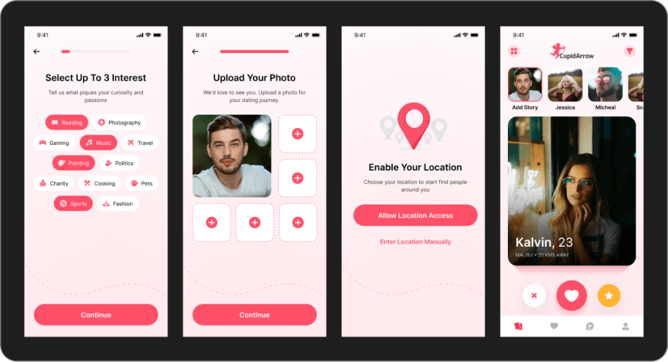 Tinder Style Dating App UI preview 3