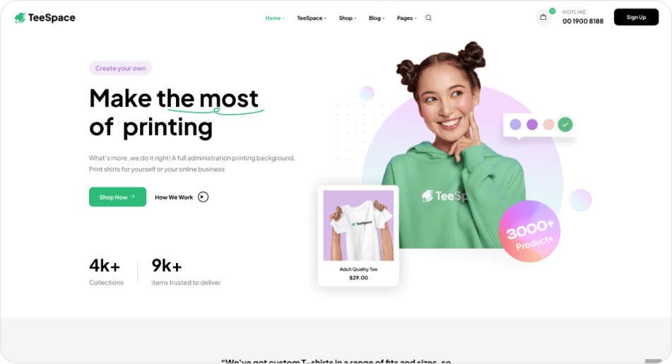 Print Shop Website Template preview 3