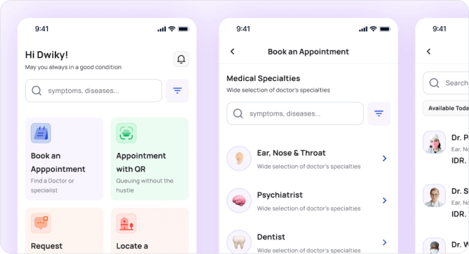 Doctors Appointment App Template preview 3