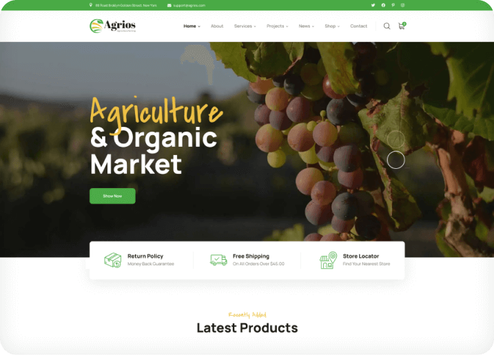 Farming Website Template preview 2