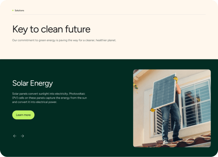 Green Energy Website Components preview 2