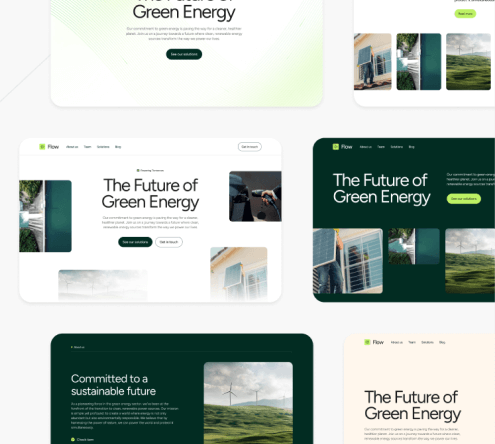 Green Energy Website Components
